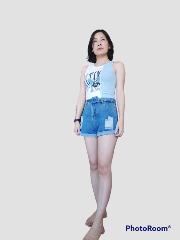 SHORT AZUL MUJER - Imagen 2