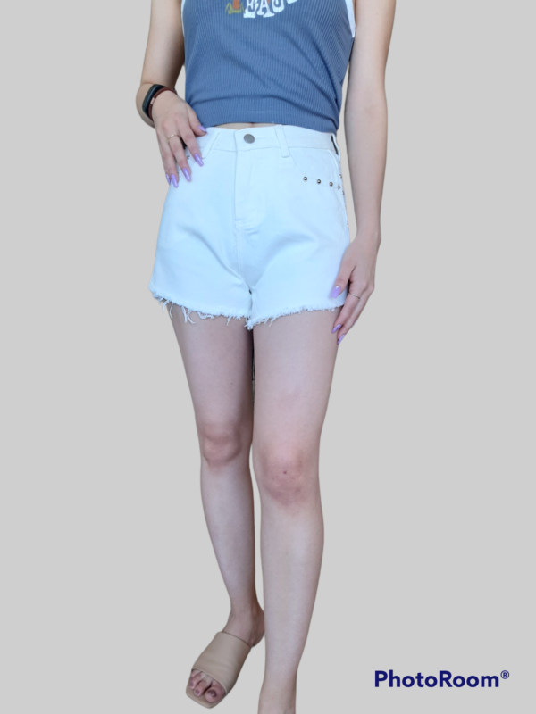 SHORT BLANCO MUJER - Imagen 3