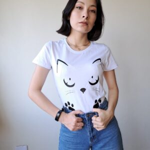 POLERA MANGA CORTA BLACA MUJER