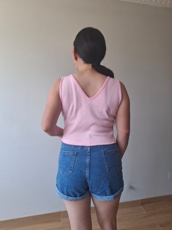 CROP TOP ROSA SIN MANGAS  MUJER - Imagen 5