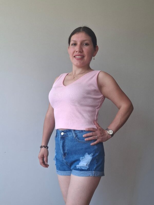 CROP TOP ROSA SIN MANGAS  MUJER - Imagen 6