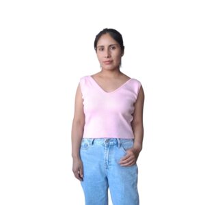CROP TOP ROSA SIN MANGAS  MUJER