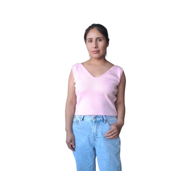 CROP TOP ROSA SIN MANGAS  MUJER
