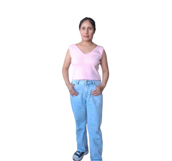 CROP TOP ROSA SIN MANGAS  MUJER - Imagen 3